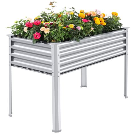 galvanized garden bed with legs